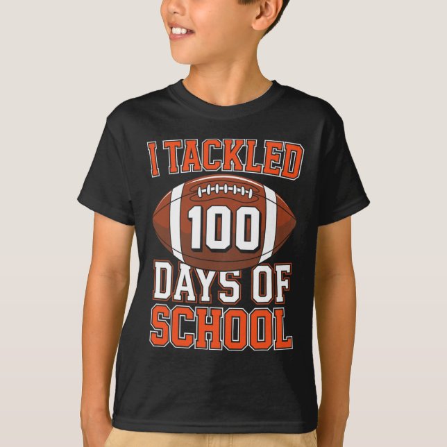 Jag tog 100 dagar i skolfotboll 100 dagar i bo t shirt (Framsida)