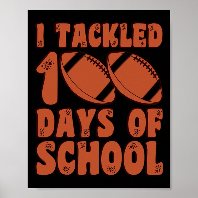 Jag tog 100 dagar i skolfotboll för pojkar Kid Poster (Framsidan)
