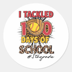 Jag tog 100 dagar med 5:e Klass-mjukvaran Leopard Runt Klistermärke