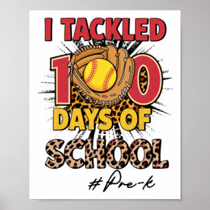 Jag tog 100 dagar med "pre-k Softbyll Leopard Kids Poster
