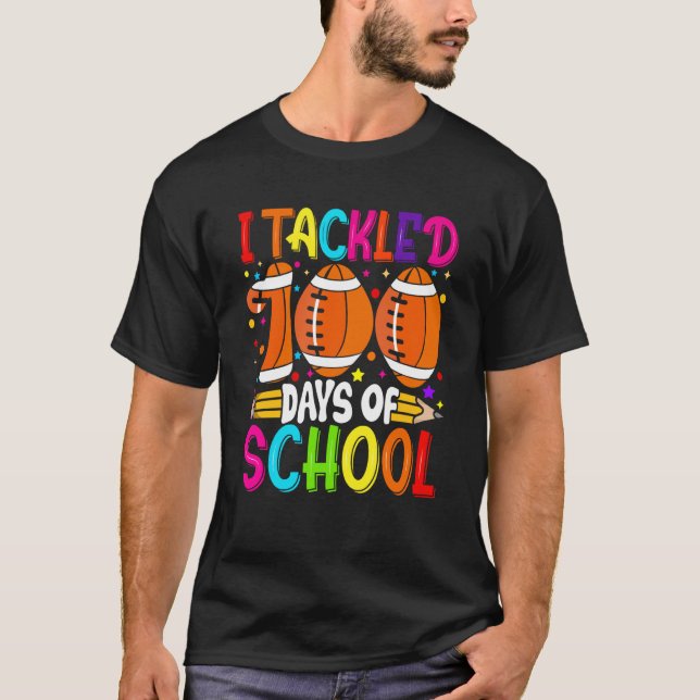 Jag tog 100 dagar med skolbojor, barnfotboll 1 t shirt (Framsida)