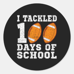 Jag tog 100 dagar med skolfotboll 100 dagar runt klistermärke
