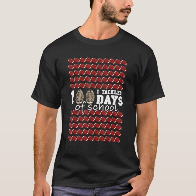 Jag tog 100 dagar med skolfotboll 100 dagar t shirt (Framsida)