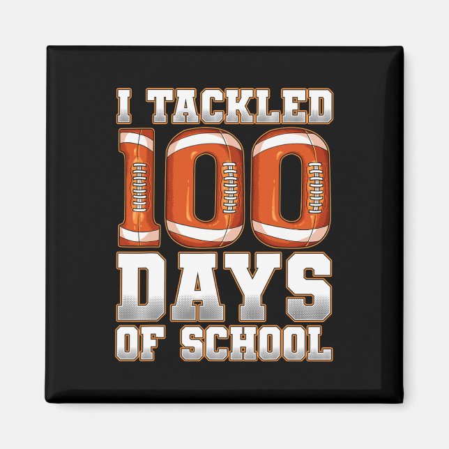 Jag tog 100 dagar med skolfotboll magnet (Framsidan)
