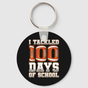 Jag tog 100 dagar med skolfotboll nyckelring