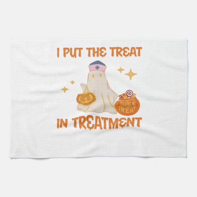 Jag tog behandling med Retro Funny Nurse Doktor Kökshandduk (Horisontell)