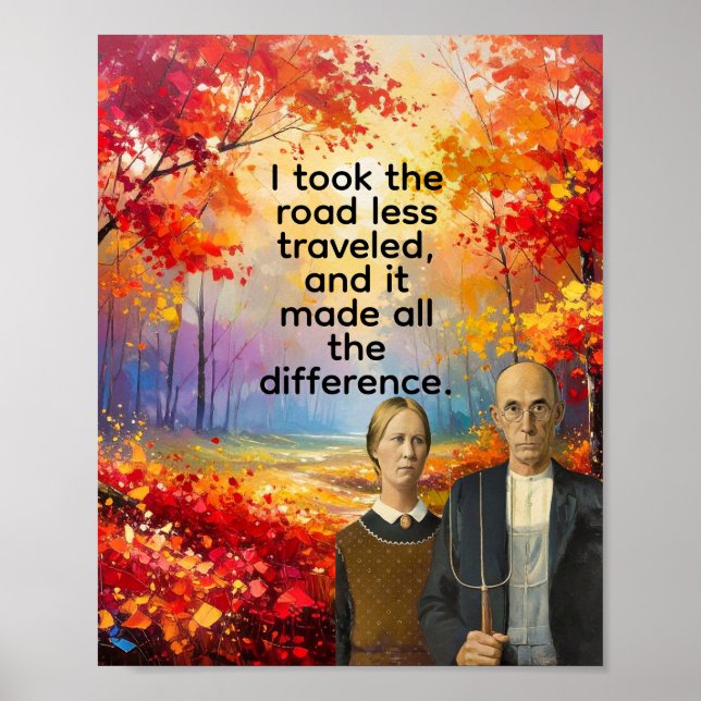 Jag tog den väg som färre vandrat,  poster (Framsidan)