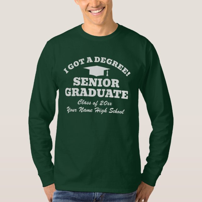 Jag tog en examen! Rolig t-shirt för doktorander (Framsida)