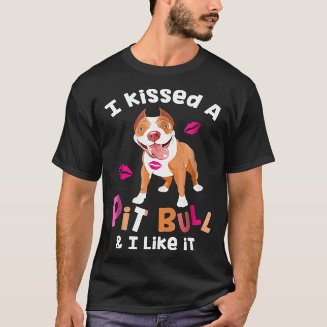 Jag tog en pitbull och jag gillar den. t shirt (Framsida)