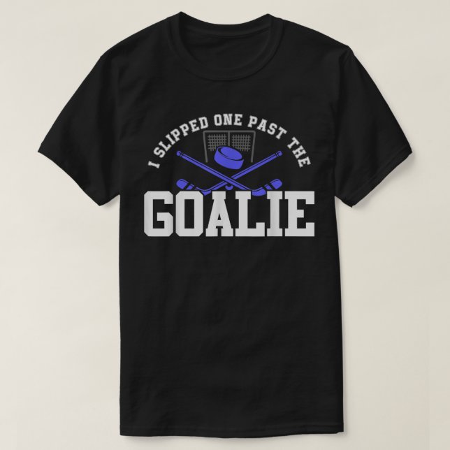 Jag tog en titt på graviden Goalie hockey Pappa T Shirt (Design framsida)