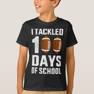 Jag tog itu med 100 dagars skola 100-dagars fotbol t shirt