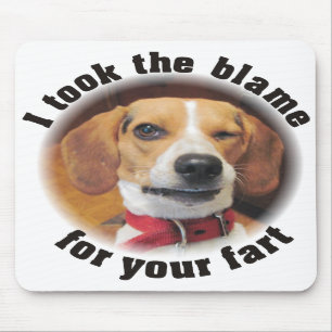 Jag tog klander för din fisBeaglehund Mousepad Musmatta