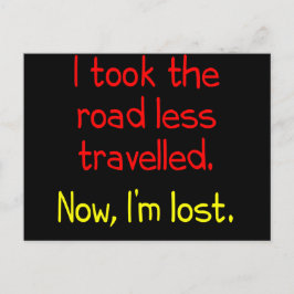 Jag tog vägen mindre vykort