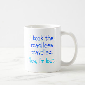 Jag tog vägen som restes mindre kaffemugg
