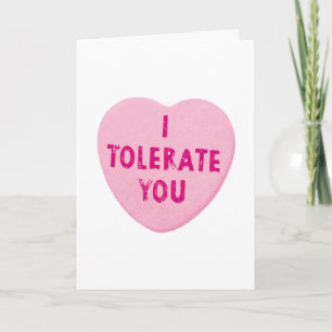 Jag tolererar alla hjärtans dag Heart Candy Helgkort