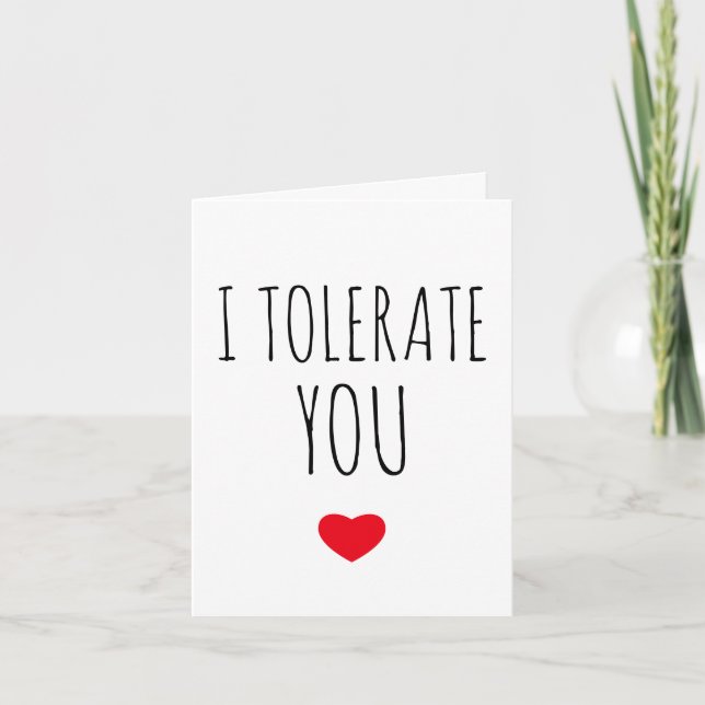 Jag tolererar att du har ett Sarkastic Vday-Helgda Helgkort (Framsida)