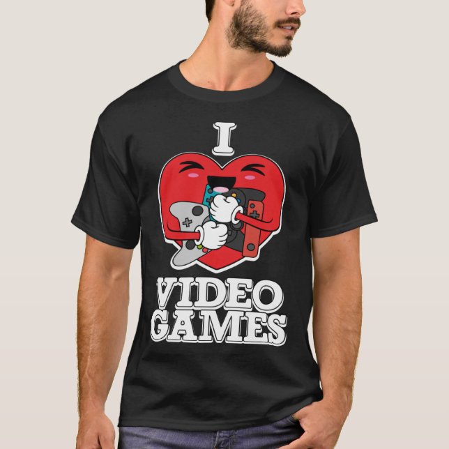 Jag Tonåring spel i Kärlek-videospel T Shirt (Framsida)