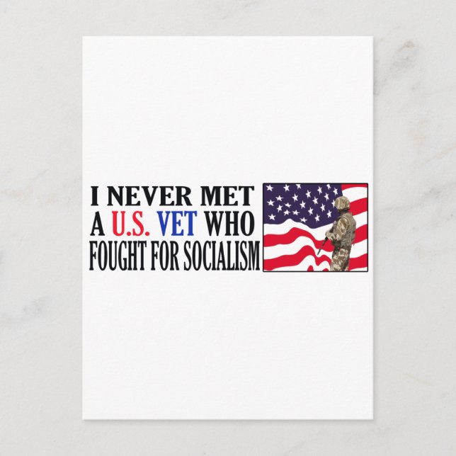 Jag träffade aldrig en amerikansk Vet som kämpade  Vykort (Framsida)