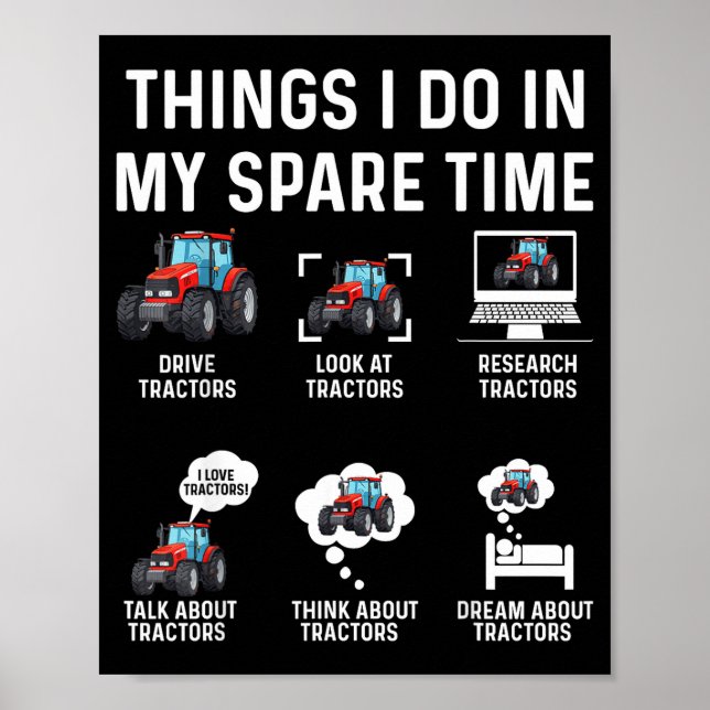 Jag Traktor Bonde Jordbruk Rancher Saker Poster (Framsidan)