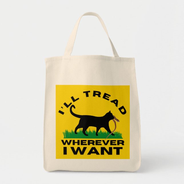 Jag trampar vart jag vill tygkasse (Framsidan)