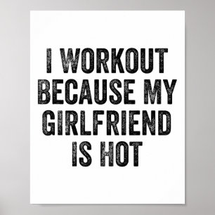 Jag tränar för att min flickvän är snygg Gym Bodyb Poster