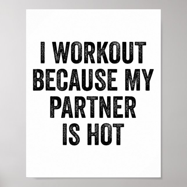 Jag tränar för att min partner är het gym-kroppsby poster (Framsidan)