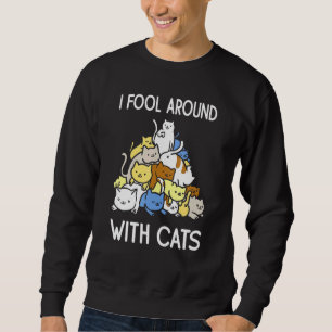 Jag tränar runt med katter Kitten Lång Ärmad Tröja