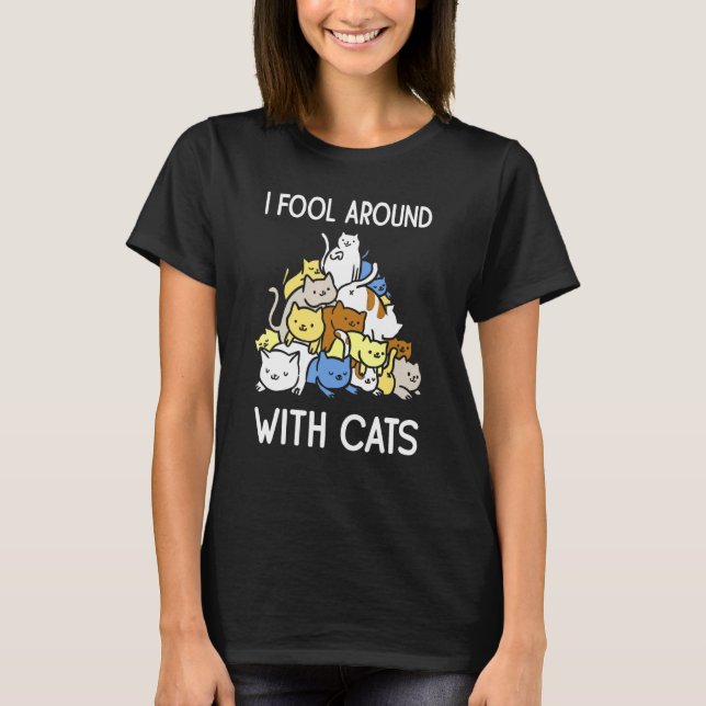 Jag tränar runt med katter Kitten T Shirt (Framsida)