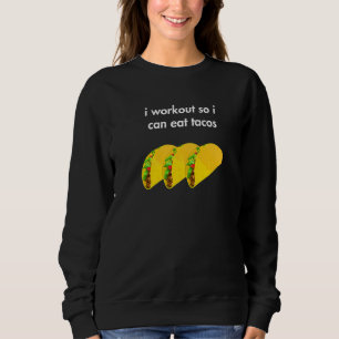 Jag tränar så jag kan äta Tacos Funny Humous Idea T Shirt