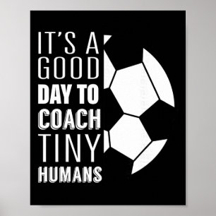 Jag Tränar Små Människor Rolig Fotbollstränare Utb Poster