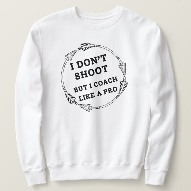 Jag tränar som en Pro | Archery Pappa Lång Ärmad Tröja (Design framsida)