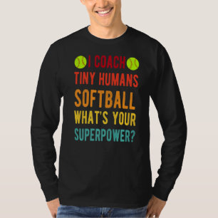 Jag tränar Tiny Humans Softball Superpower Kid Pe T Shirt