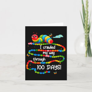 Jag trasslade mig genom 100 dagar Cute Studenter Kort