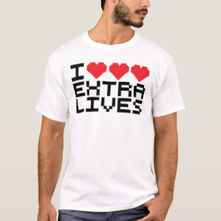 Jag tredubblar extra liv för hjärta t-shirt