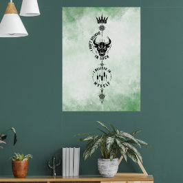 Jag Tro På Mig Själv Grön Akvarell Trader Symbol Poster