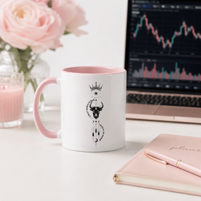 Jag Tro På Mig Själv Minimalistisk Trader Symbol D Mugg (Image shown for illustration purposes only.)