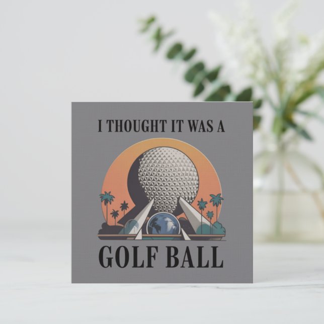 Jag trodde att det var en golfboll Rolig golfälska Inbjudningar (Stående Fram)