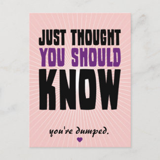 Jag trodde att du borde veta vykort