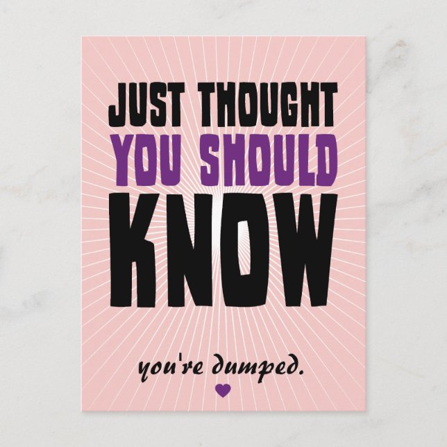 Jag trodde att du borde veta vykort (Framsida)