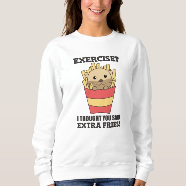 Jag trodde att du sa Fries Funny Otter T Shirt (Framsida)
