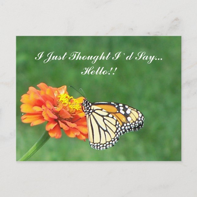 Jag trodde bara att jag skulle säga.. Hej! Vykort (Framsida)