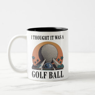Jag trodde det var en golfboll Rolig golfälskare Två-Tonad Mugg