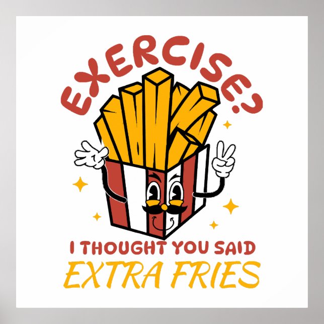 Jag trodde du sa Extra Fries. Poster (Framsidan)