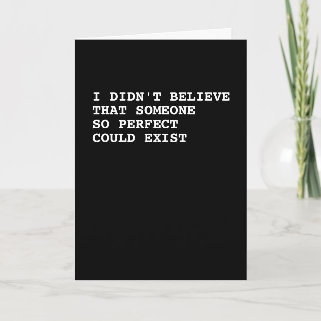 Jag trodde inte att nån så perfekt kunde finnas kort (Framsida)