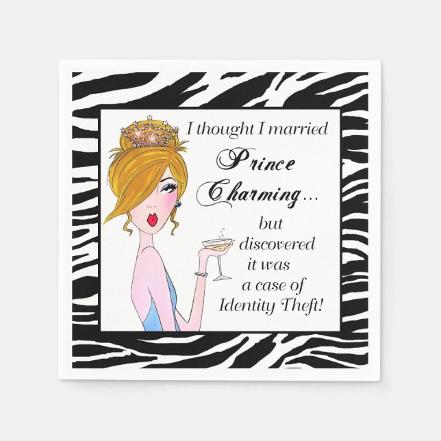 "Jag trodde jag gifte mig med prins Charming, men. Pappersservett (Framsidan)