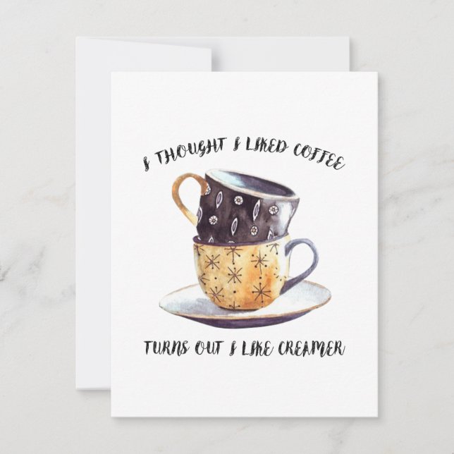 Jag trodde jag gillar kaffe inbjudningar (Framsida)