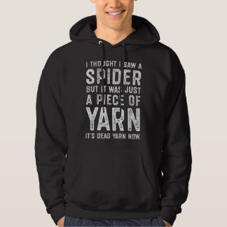 Jag trodde jag såg en spindel men det var bara en  hoodie