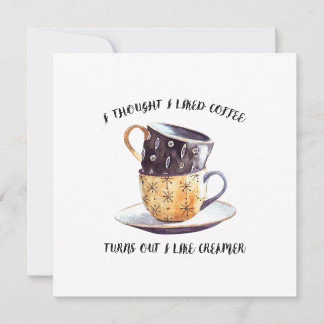 Jag trodde jag tyckte om kaffe inbjudningar (Framsida)