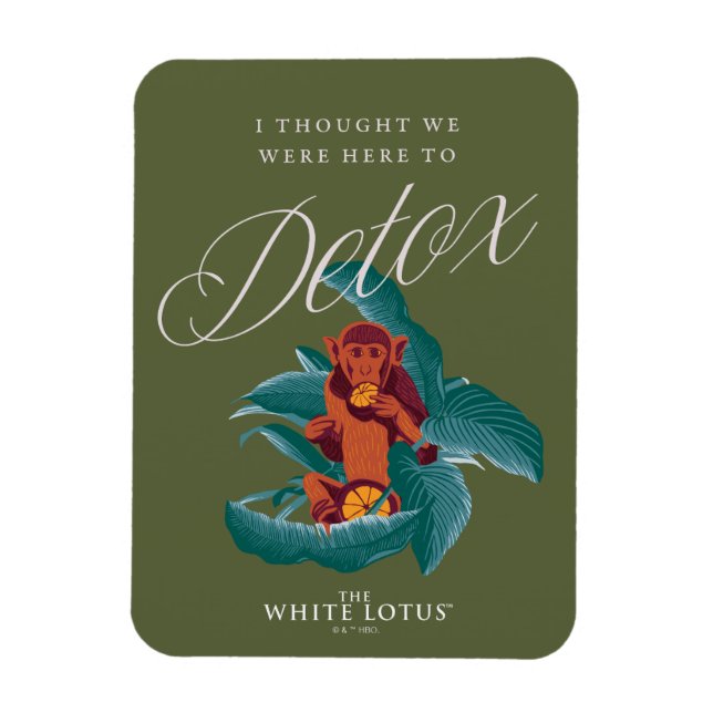 Jag trodde vi var här för Detox - Vita Lotus Magnet (Vertikal)