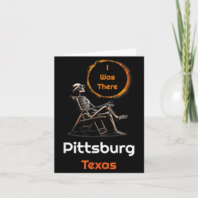 Jag Tröja Solförmörkelse Pittsburg Texas Där Kort (Framsida)